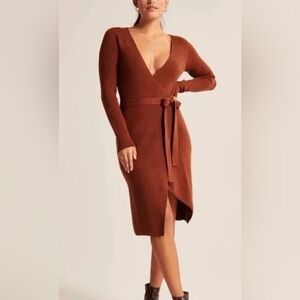 BNWT Black Abercrombie and Fitch Wrap Sweater Dress - Size XXSP